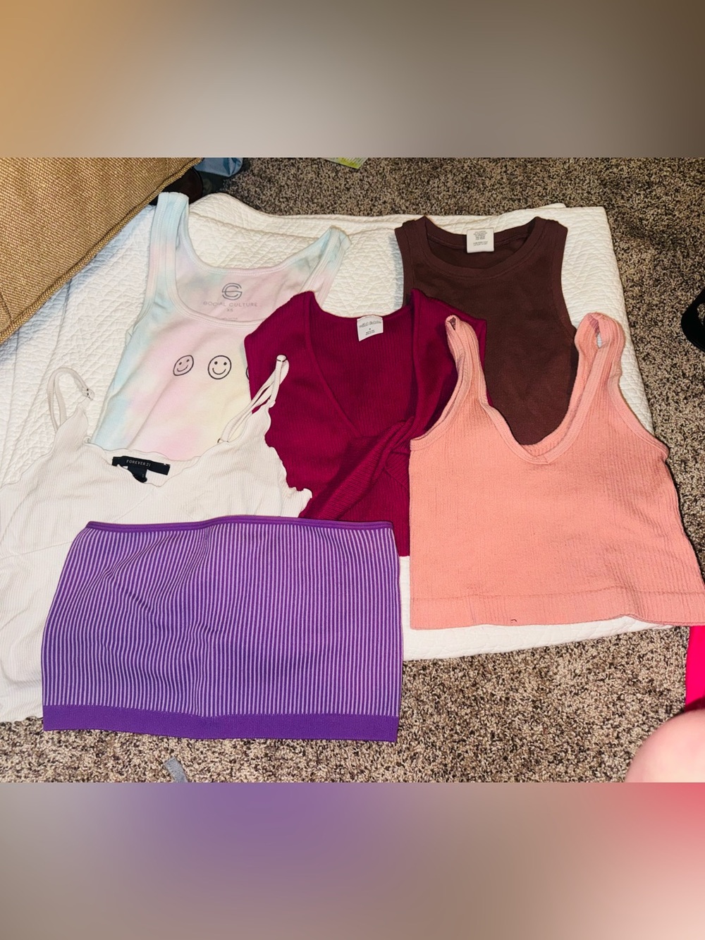 👑 Bundle of 6 Size Small Urban Outfitters, Forever 21, Etc Crop Tops
